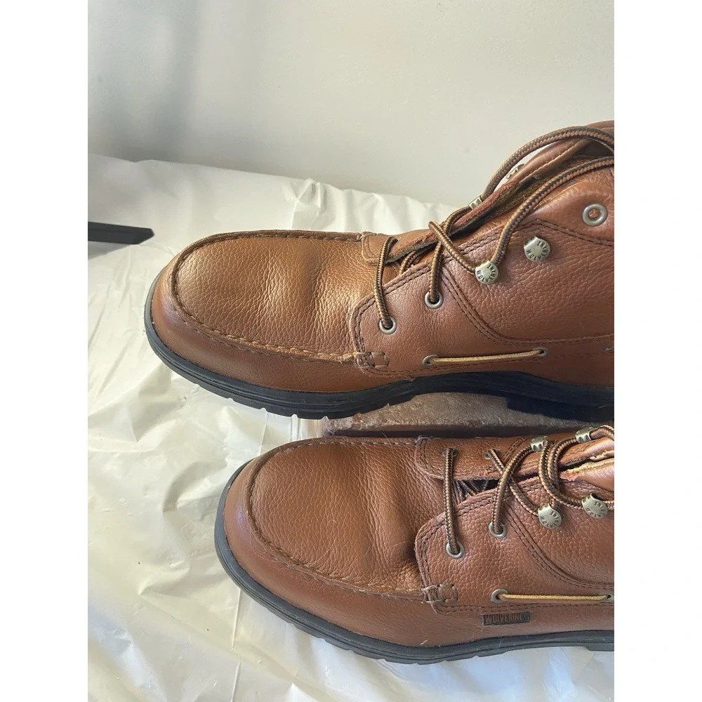 Wolverine Steel Moc 5 Steel Toe Chukka Brown Leather‎ 5